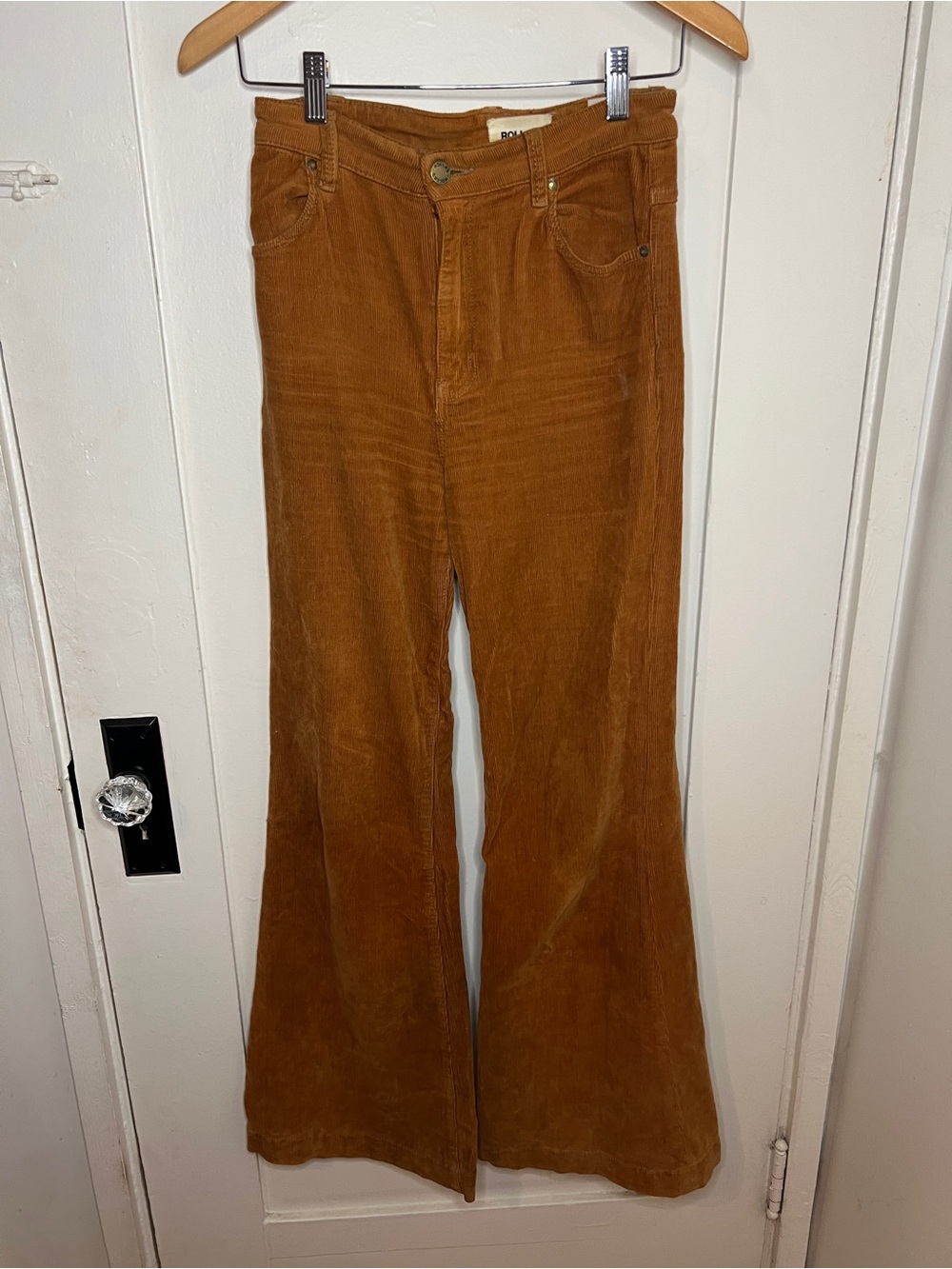 ROLLA'S Rust Corduroy Flare Jeans
